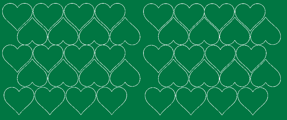 Naklejki na ścianę serca walentynki 5 cm zielony połysk