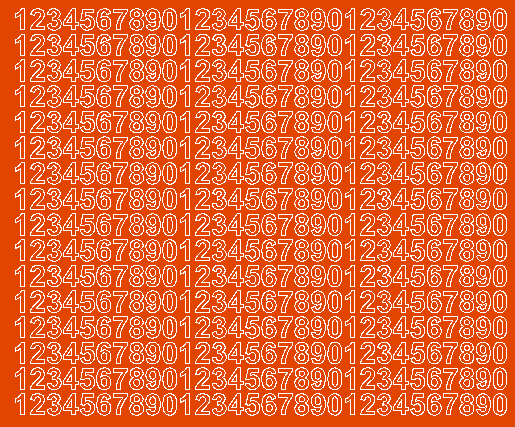 Cyfry samoprzylepne 1 cm pomarańczowy z połyskiem